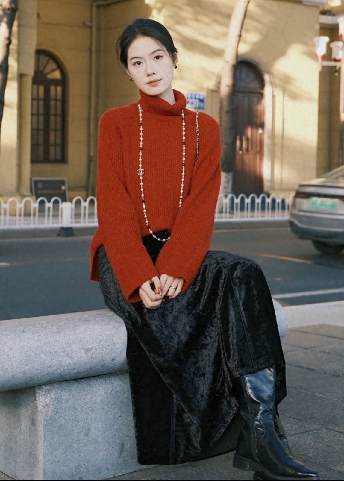 圣诞氛围感穿搭，红色、棕色复古感十足，来挑一套过节吧